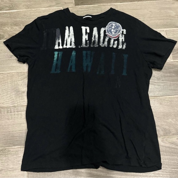 American Eagle Men’s Graphic Black/White Tshirt Size X-Small - Picture 2 of 3